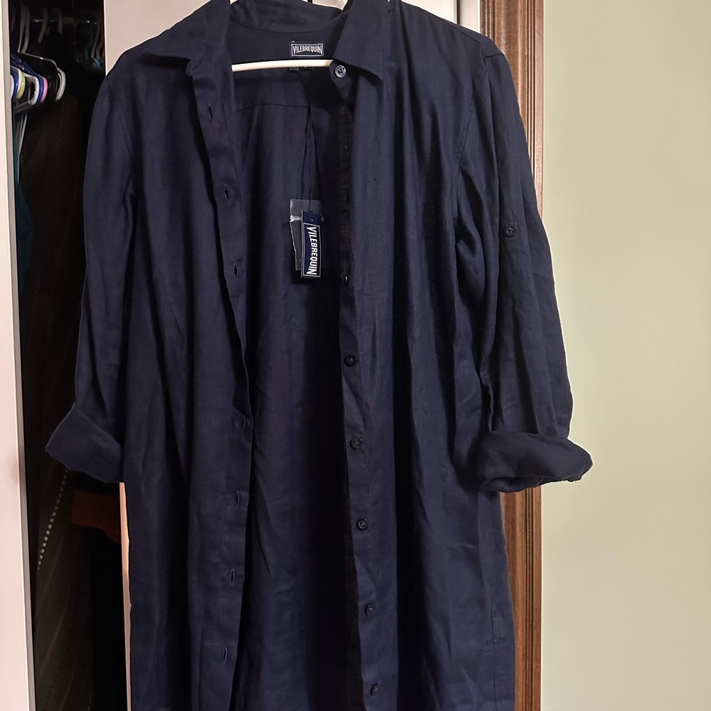 Vilebrequin Dark Blue Lightweight Shirt Jacket